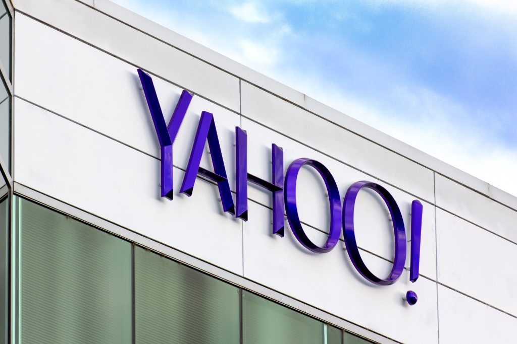 Yahoo! corporate headquarters signage.